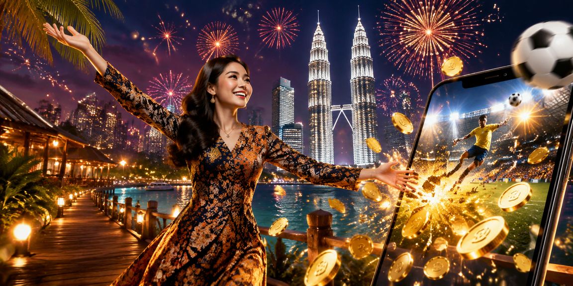 Pemain roulette dalam talian dadu dari Kuala Lumpur menggunakan telefon dengan rekabentuk batik