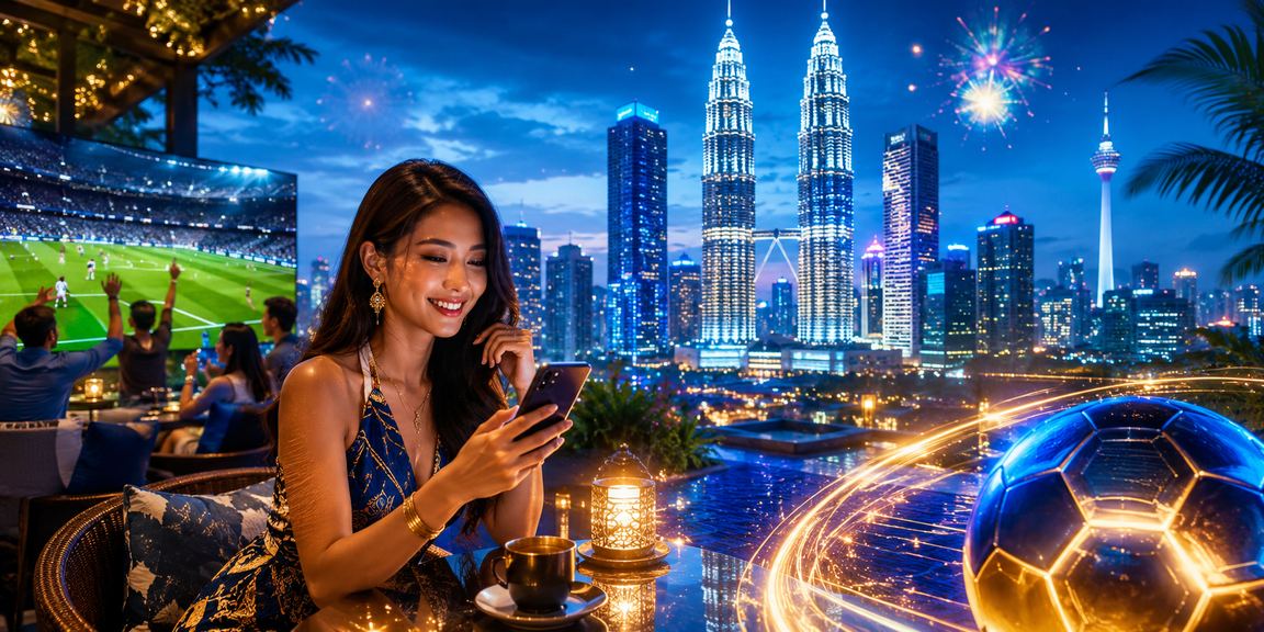 Pengguna Malaysia mendaftar akaun dadu melalui telefon mudah alih di Kuala Lumpur