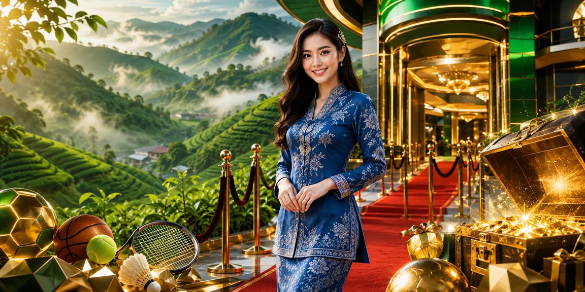 Pengguna wanita Malaysia menggunakan platform dadu dengan bertanggungjawab menggunakan pakaian baju kurung